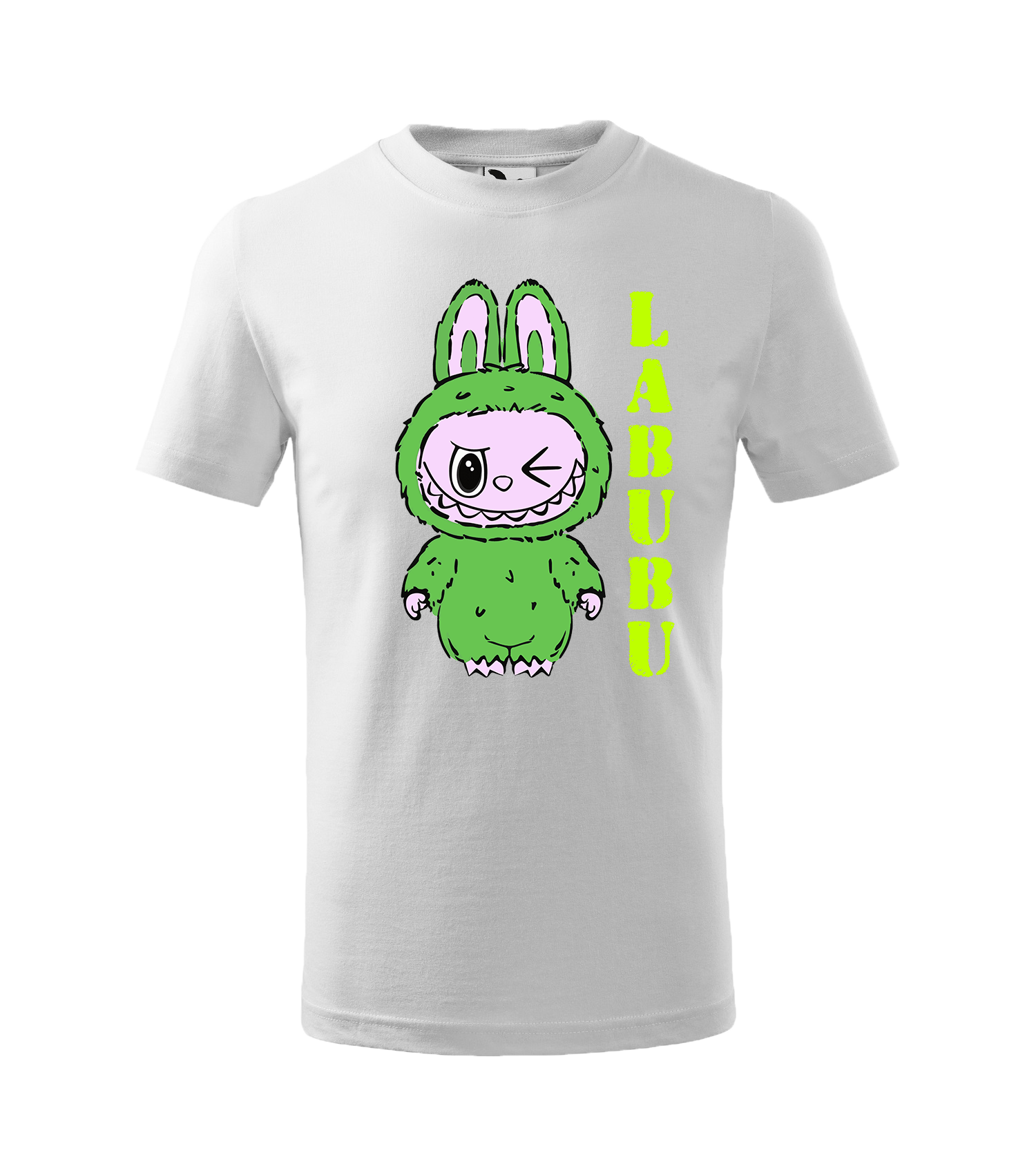 Tričko s motívom LABUBU zelený