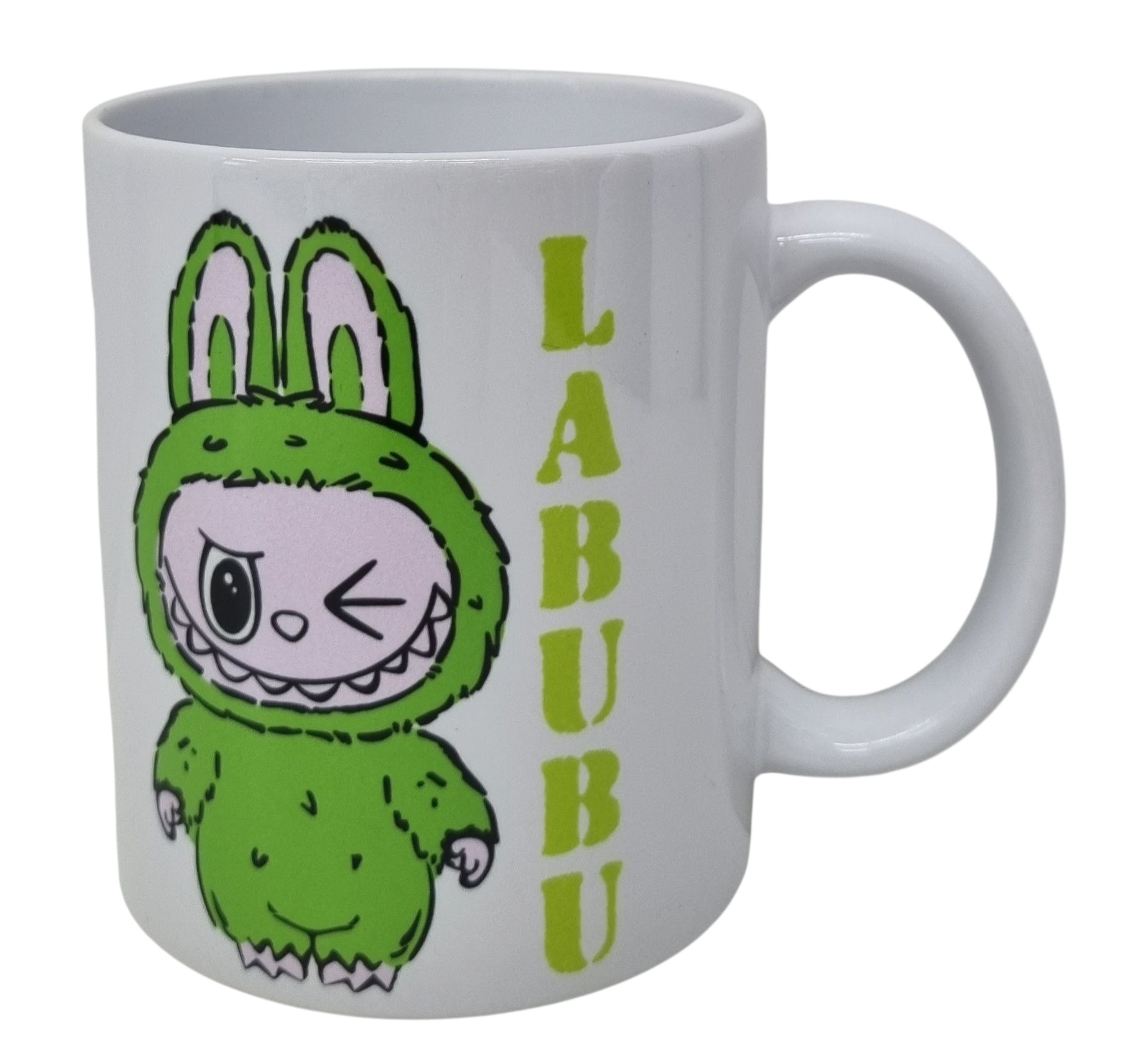 Hrnček keramický s potlačou LABUBU zelený