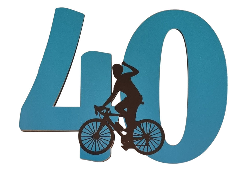Zápich na tortu s motívom Pre cyklistu "40"