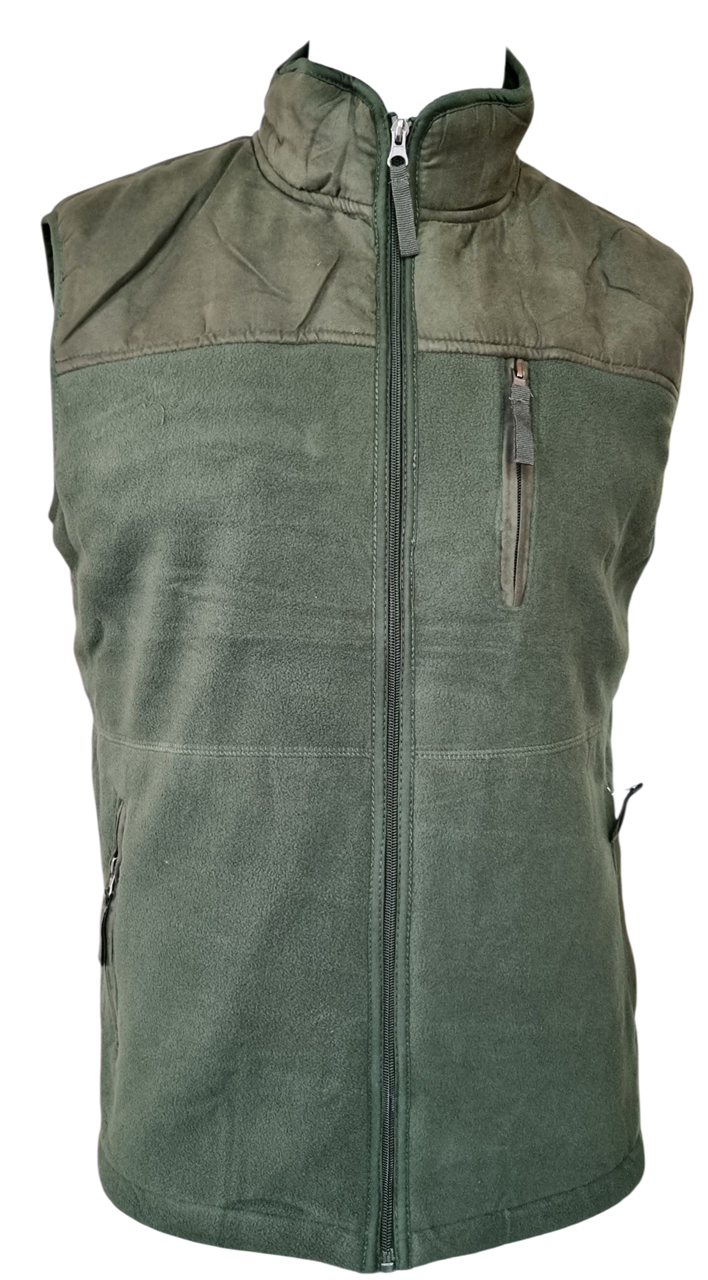 Vesta zateplená fleece zelená