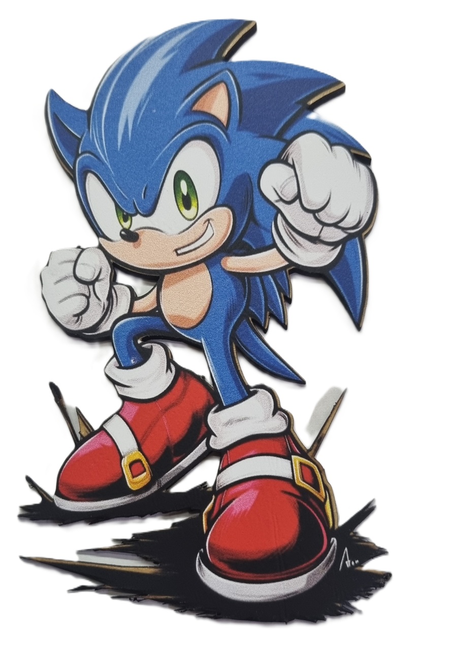 Zápich na tortu s motívom Ježko Sonic