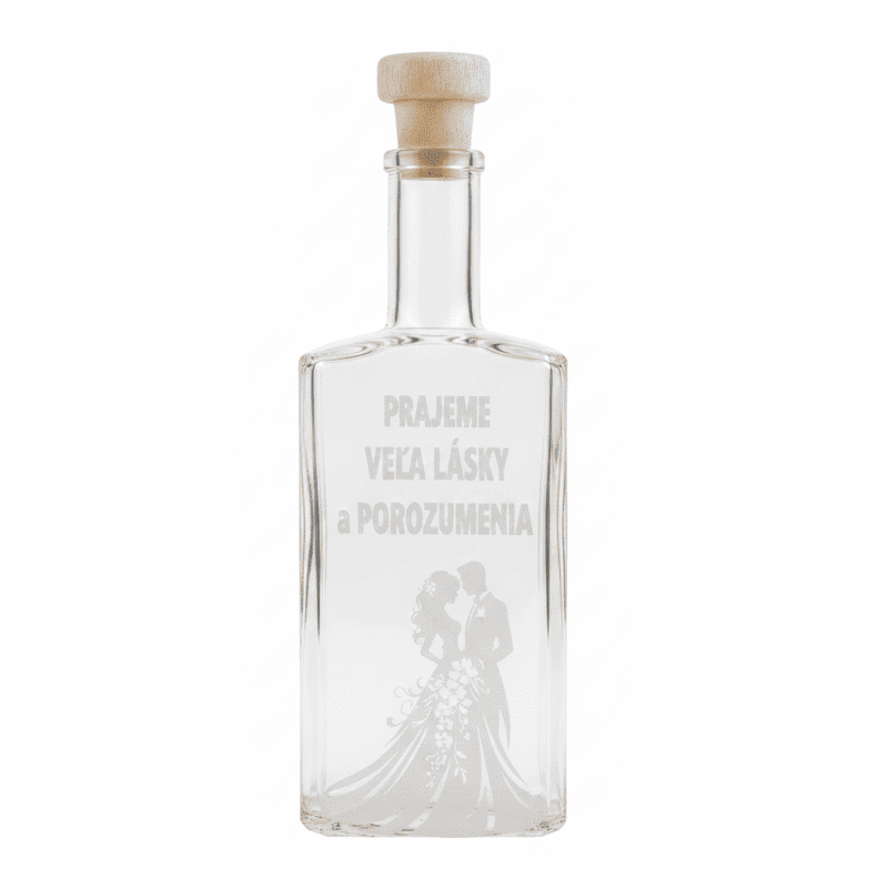 Darčeková fľaša "Prajeme veľa lásky a porozumenia" 1000ml