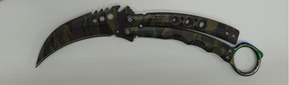 Nôž motýľ karambit 22/10cm
