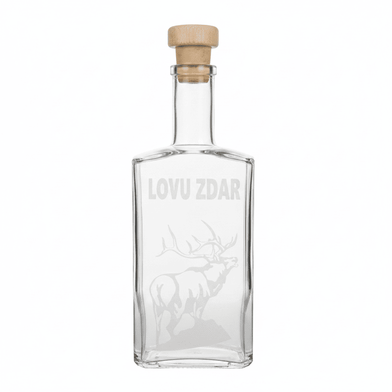 Darčeková fľaša s  motívom Jeleň Lovu zdar 1000ml