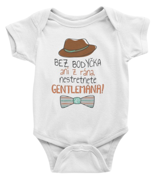 Detské body krátky rukáv s vtipným motívom  Gentleman